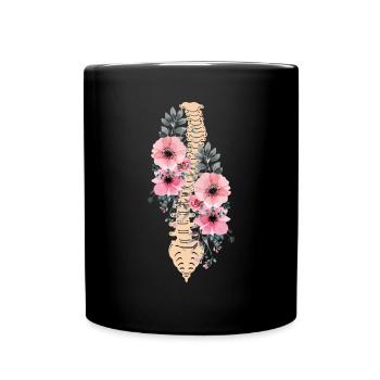 Drôle de scoliose Spinal Fusion Fleurs Cervicales - Mug uni - noir - Devant