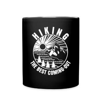 Randonnée Trekking Randonneur en plein air - Mug uni - noir - Devant