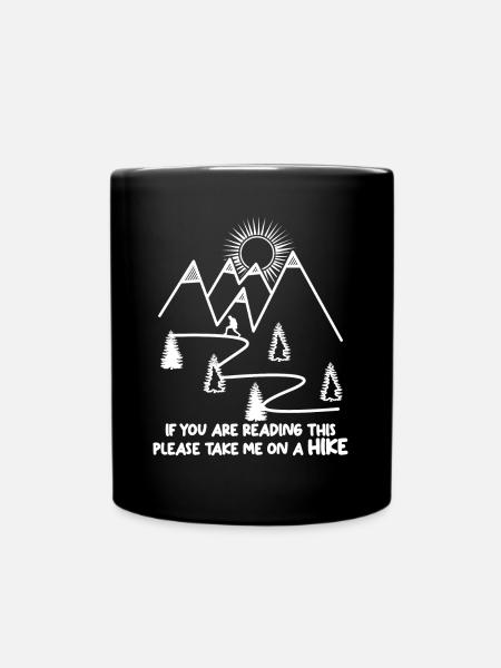 Randonneur en plein air Randonnée Trekking - Mug uni - noir