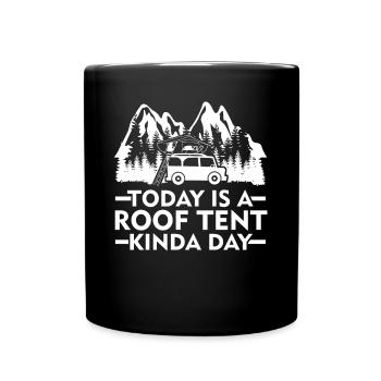 Camping-car tente de toit - Mug uni - noir - Devant