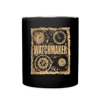 Horologie Stunde Bedeutung Uhrmacher - Tasse einfarbig - Schwarz - Vorne