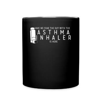 Asthme asthmatique Inhaler Respiration sifflante - Mug uni - noir - Devant