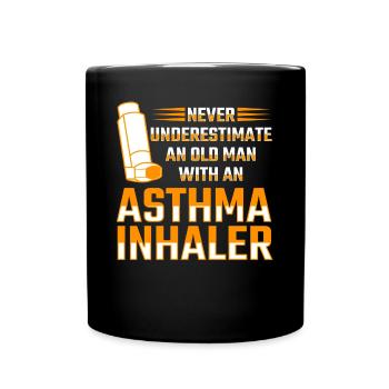 Asthma Inhaler Asthmatic Wheezing - Tasse einfarbig - Schwarz - Vorne