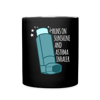 Asthma Inhaler Asthmatic - Tasse einfarbig - Schwarz - Vorne
