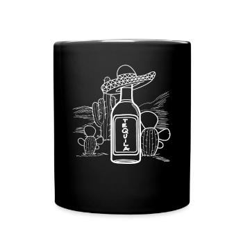 Tequila Bottle Tequilas Mexico - Full Colour Mug - black - Front