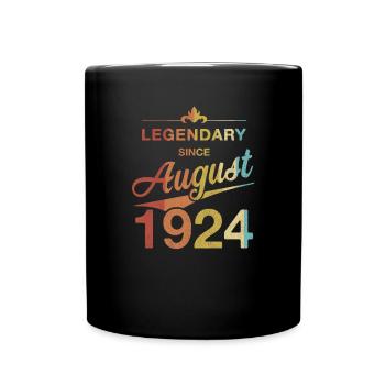 100e anniversaire Légendaire depuis août 1924 - Mug uni - noir - Devant