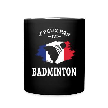 Je Peux Pas J'ai Badminton Bad Joueur de Badminton - Mug uni - noir - Devant