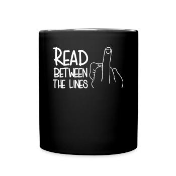 Middle Finger Misanthrope - Tasse einfarbig - Schwarz - Vorne
