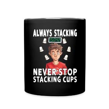 Stapeln Von Bechern Speed Stacker - Tasse einfarbig - Schwarz - Vorne