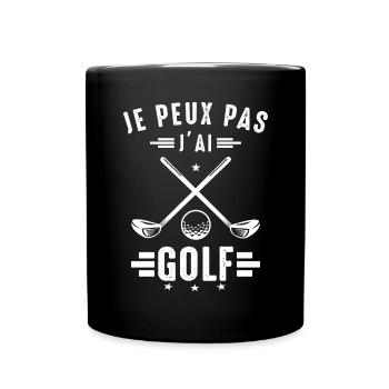 I Can't I Have Golf Golfer Golfer Golfer - Full Colour Mug - black - Front