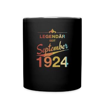 100e anniversaire Légendaire depuis septembre 1924 - Mug uni - noir - Devant