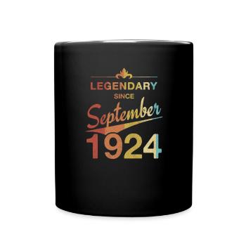 100e anniversaire Légendaire depuis septembre 1924 - Mug uni - noir - Devant