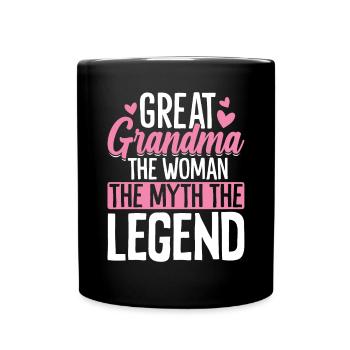 Grandma The Woman The Myth The Legend Gigi Great - Full Colour Mug - black - Front