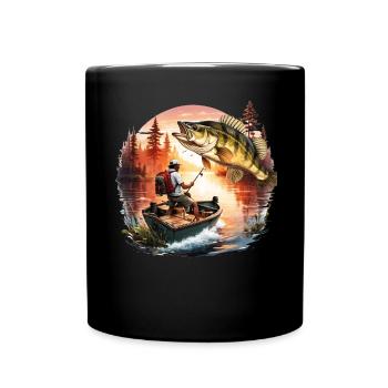 Poisson bar - Mug uni - noir - Devant