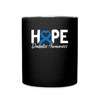 Funny Diabetic Type 1 Diabetes Awareness T1D - Full Colour Mug - black - Front
