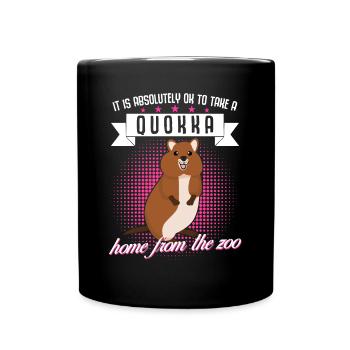 Quokka - Tasse einfarbig - Schwarz - Vorne