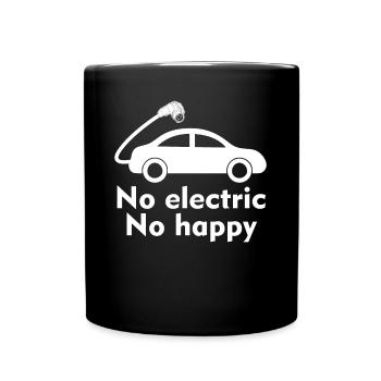 Electric Car Electric Vehicle - Full Colour Mug - black - Front