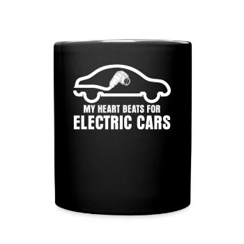 Electric Vehicle Electric Car - Full Colour Mug - black - Front