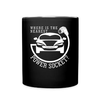Charger for Electric Vehicle - Full Colour Mug - black - Front