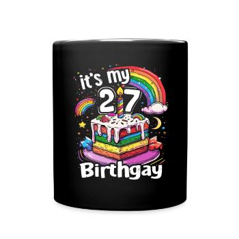 It's my birthgay birth-gay lgbt gay - Full Colour Mug - black - Front