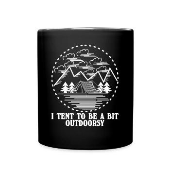 Tents Outdoor Tent Camping - Tasse einfarbig - Schwarz - Vorne