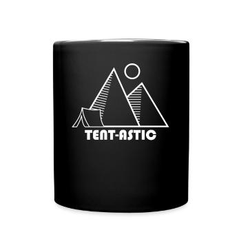 Tent Camping Hike Hiking Outdoor - Full Colour Mug - black - Front