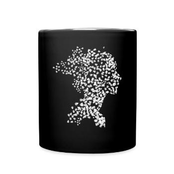 Ladybug Lady with Ladybugs - Full Colour Mug - black - Front