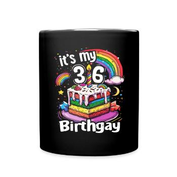 It's my birthgay birth-gay lgbt gay - Full Colour Mug - black - Front