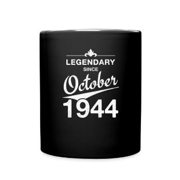 80th Birthday Legendary since October 1944 Vintage - Full Colour Mug - black - Front