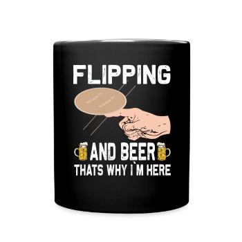 Bierdeckel Umdrehen Spiel - Tasse einfarbig - Schwarz - Vorne