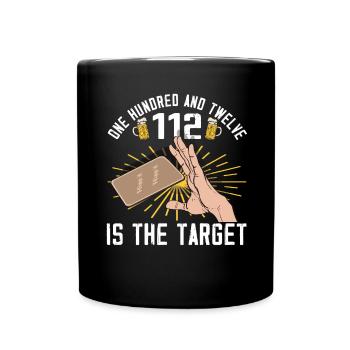 Bierdeckel Umdrehen Spiel - Tasse einfarbig - Schwarz - Vorne