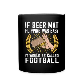 Bierdeckel Umdrehen Spiel - Tasse einfarbig - Schwarz - Vorne