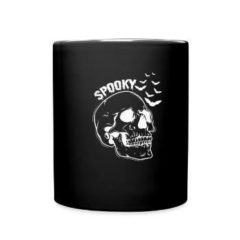 Halloween "Spooky" - Tasse einfarbig - Schwarz - Vorne