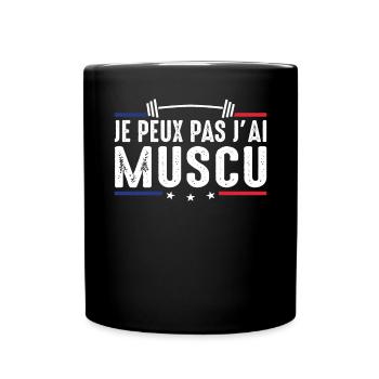 Ich kann nicht Bodybuilding Bodybuilding Gym haben - Tasse einfarbig - Schwarz - Vorne