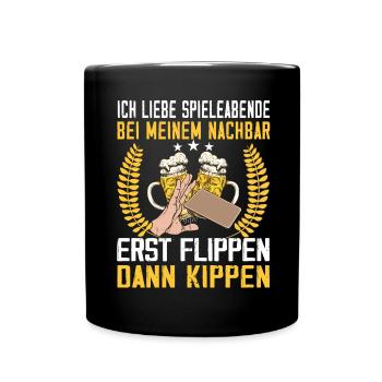 Beer Games with Neighbor Beer Drinker - Full Colour Mug - black - Front