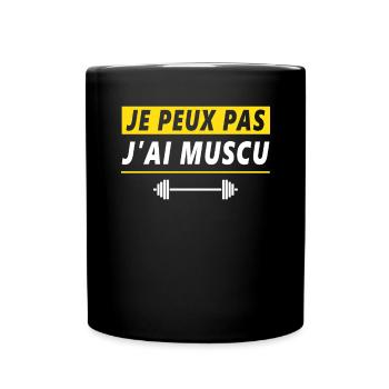 Ich kann kein Bodybuilding-Bodybuilding-Fitnessstudio haben - Tasse einfarbig - Schwarz - Vorne
