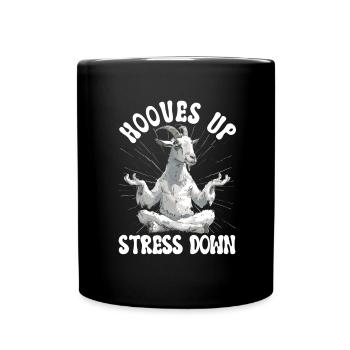 Goat yoga meditation, yoga class, yoga - Full Colour Mug - black - Front