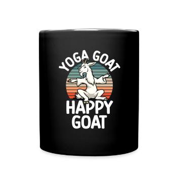 Goat yoga meditation, yoga class, yoga - Full Colour Mug - black - Front