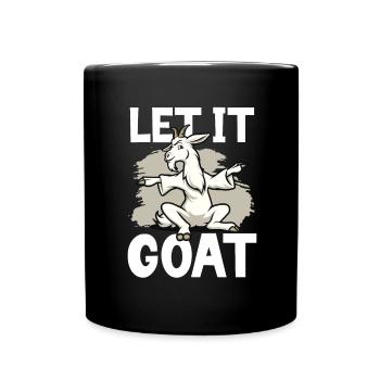 Goat yoga meditation, yoga class, yoga - Full Colour Mug - black - Front