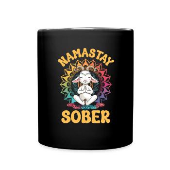 Ziegen-yoga-meditation, Yoga-kurs, Yoga - Tasse einfarbig - Schwarz - Vorne