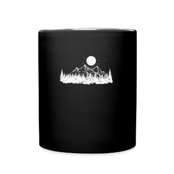 Forêt face aux montagnes Randonnée Nature - Mug uni - noir - Devant
