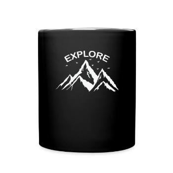 Explorer Randonnée en montagne - Mug uni - noir - Devant
