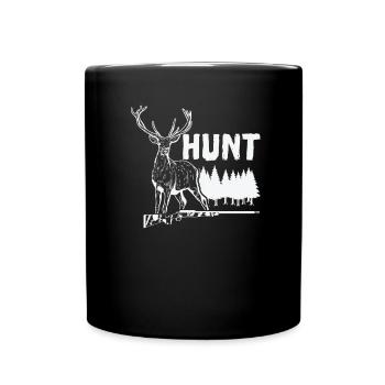 Chasse au cerf Chasse aux animaux sauvages - Mug uni - noir - Devant