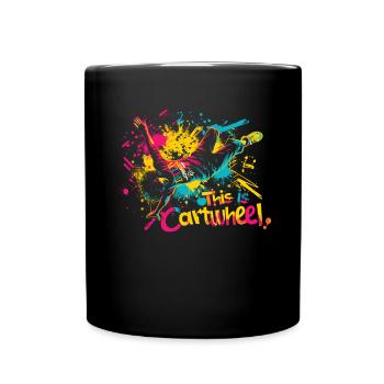 Cool cartwheel gymnast - Full Colour Mug - black - Front