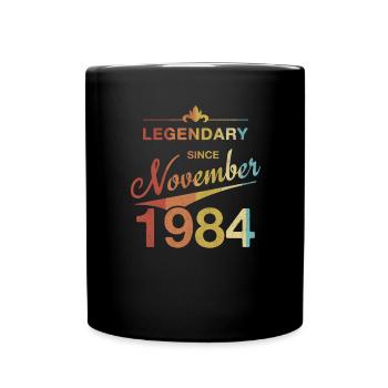 40th Birthday Legendary since November 1984 - Full Colour Mug - black - Front