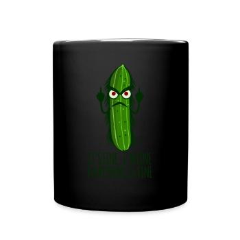 Cucumber Everything is fine - Tasse einfarbig - Schwarz - Vorne