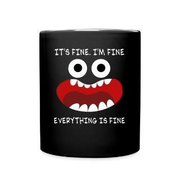Tout va bien - Mug uni - noir - Devant