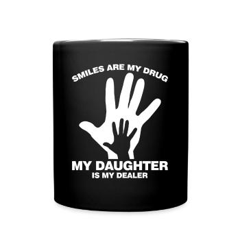 Dad Daughter Hands Daughters Father - Full Colour Mug - black - Front