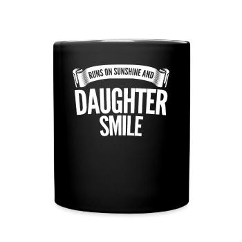 Dad Daughter Smile Daughters Father - Full Colour Mug - black - Front