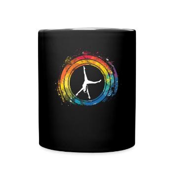 Cool cartwheel gymnast - Full Colour Mug - black - Front